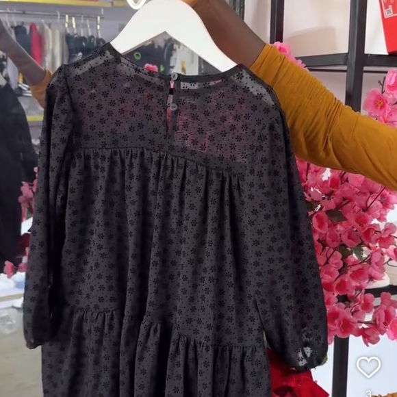 Zara Kids Black Floral Dress - Picture 2 of 4